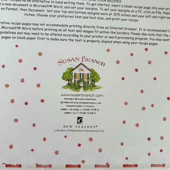 Susan Branch Recipe Binder Home Cooking Window Cover Complete VTG Kitchen - Picture 7 of 12